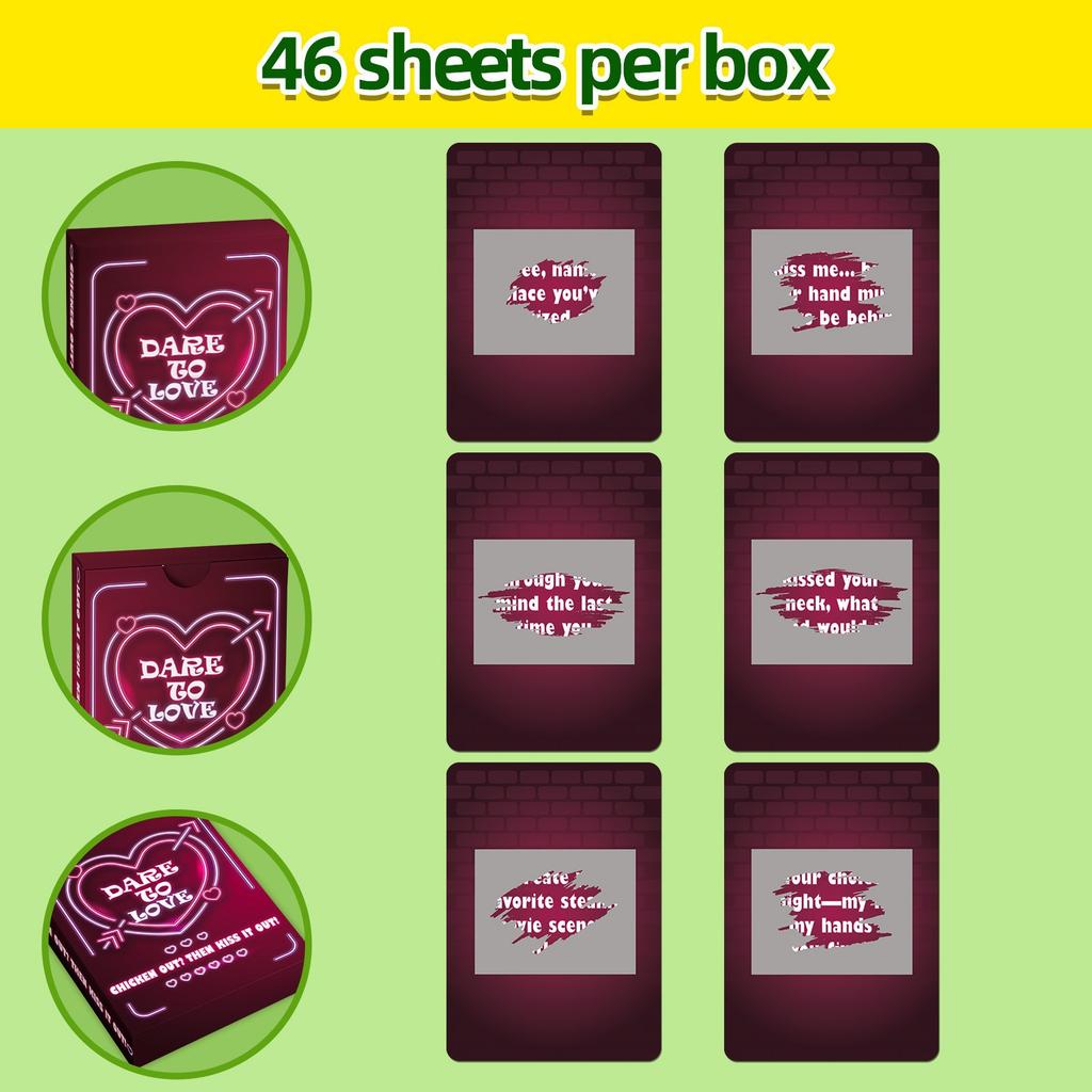 46 Red Couple Interaction Cards, Exclusive Scratch-off Game Cards For Couples, Adult Toys.