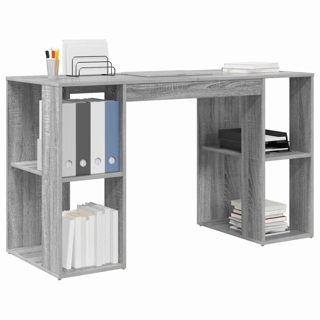 Desk in Grey Sonoma 130 x 50.5 x 75 cm Particleboard
