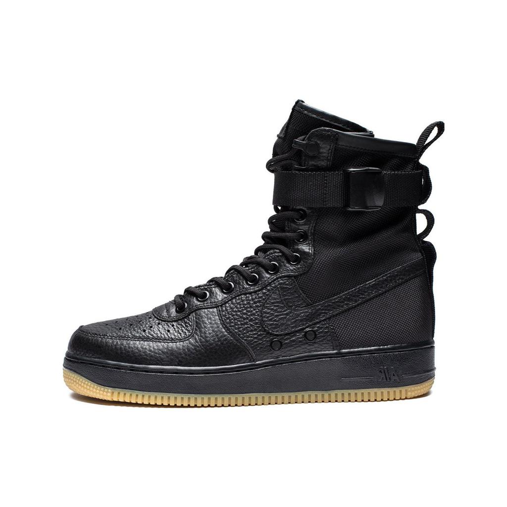 Новые Nike Sf Air Force 1 Черные с подошвой цвета жевательной резинки с сумкой 2017 864024-001