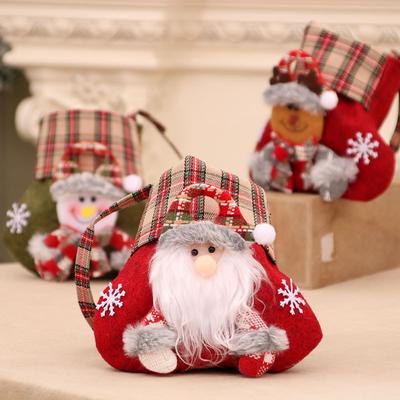 New Christmas Gift Bag Handheld Cloth Bag Cartoon Santa Claus Snowman Elk Xmas Tree Christma New Year Decoration Storage Bags