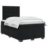 Box Spring Bed with Mattress Black 120 x 190 cm Velvet