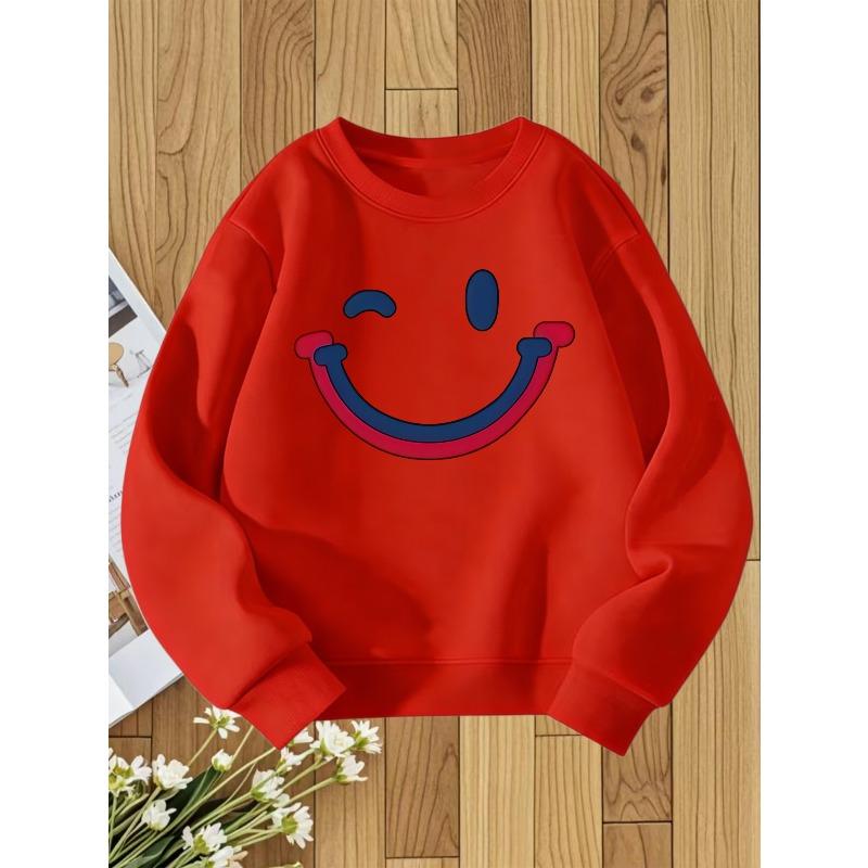 Kids Sweatshirt Round Neck Hoodie Fashion Print Versatile Top 110