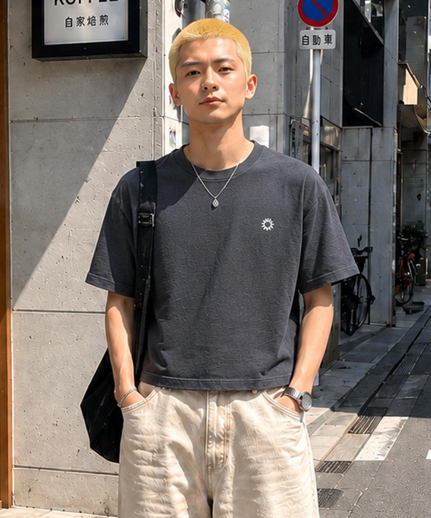 Peideu Pd Essential Crop Short Sleeve T-Shirt Charcoal