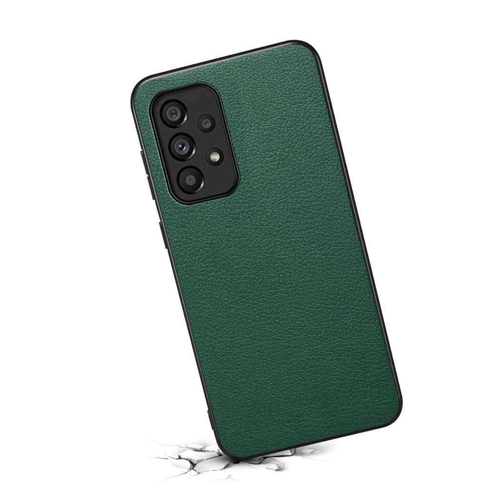For Samsung Galaxy A53 5G Case PU Leather Calf Texture Protection Shell Back Cover