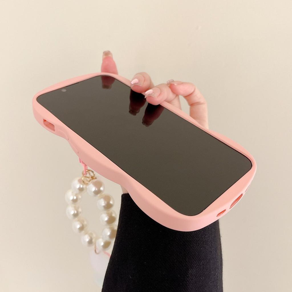 Korean ins flower pendant for iPhone14 Apple 15Promax mobile phone case 13/12 wave soft case 16