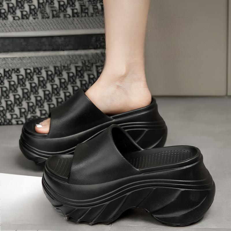 Women's Height Increasing Slippers Summer Outer Wear Thick Soled Eva Soft Soled Home Women
