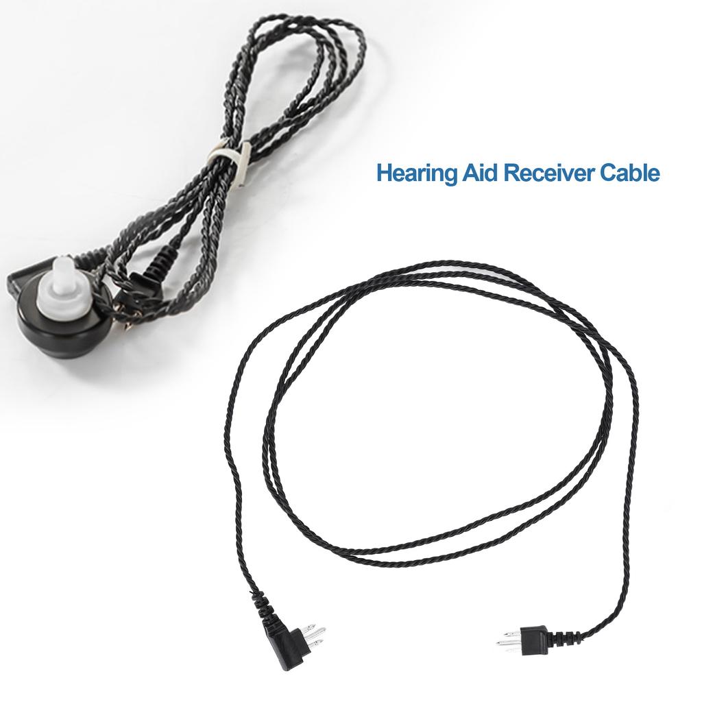 10 Stück Hörgerätekabel Dreiadriges Kopfhörerkabel Gedrehtes Seil Ersatzempfängerkabel Schwarz