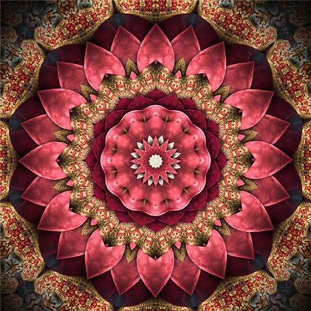 Pătrat complet rotund rășină peisaj pictură cu diamant flori mandala bricolaj diamant broderie imagine strasuri artizanat cadou de artă