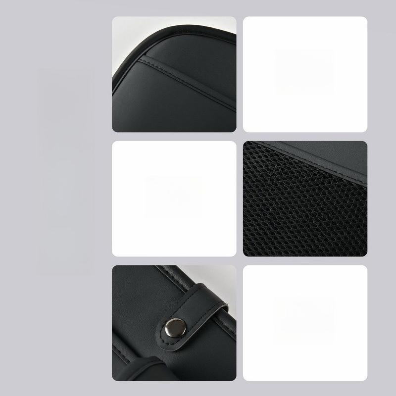 Car Seat Back Organizer PU Leather Auto Storage Bag with Foldable Table Tray Tablet Holder Tissue Box Car Interior Accessories