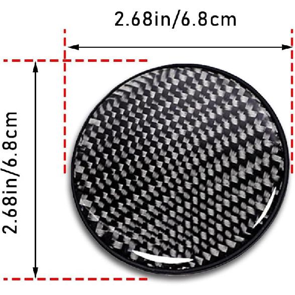 Car Cup Holder Coaster, 2 PCS Carbon Fiber Non-Slip Embedded Coasters, Universal 2.75 Inch Cup Holder ert Coaster Pad, Non-Slip Bottle Pad Embedded