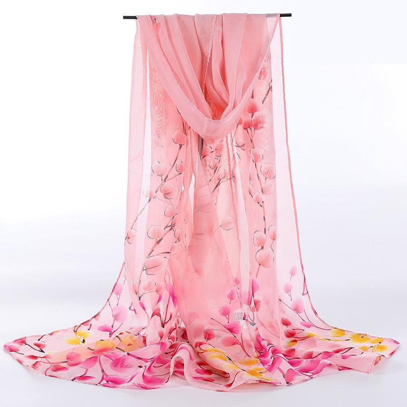 Scarf for Women Versatile and Fashionable Shawl  Spring and Autumn Korean Scarf  Thin Long Chiffon Large Yarn Scarf