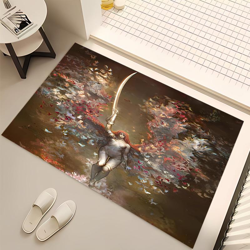 Game E-ELDEN R-RING Print Area Rug - Soft,Washable Non-Slip Indoor Mat,Living Room,Home Office Decorative Rug