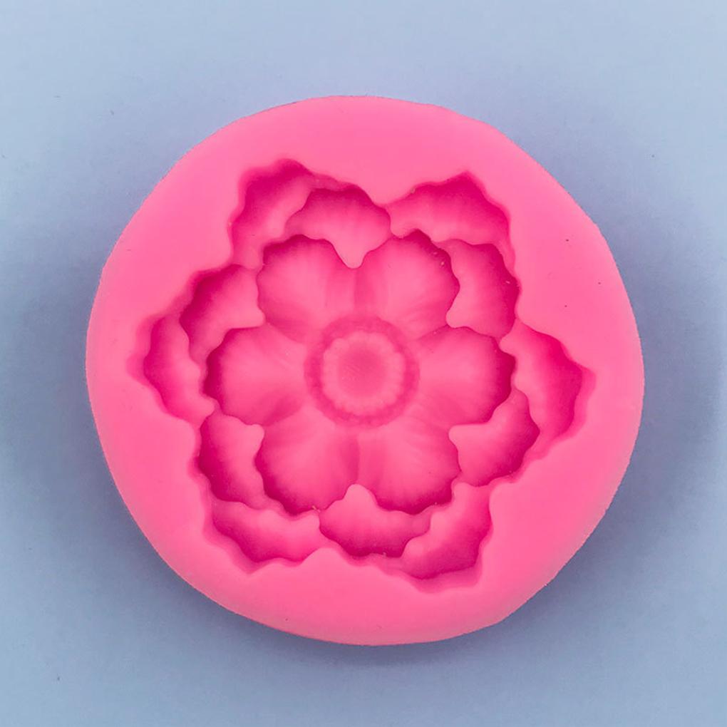 Silicone Lotus Shape Cake Mold Portable Non-stick DIY Home Fondant Chocolate Pudding Baking Mould Molding Tool