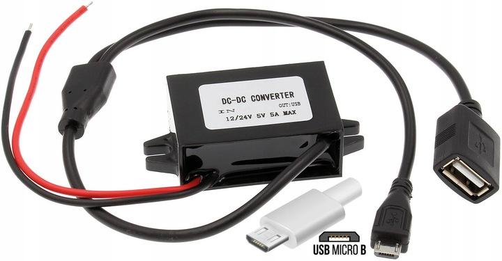 Przetwornica Ładowarka Usb 5V 5A 12V 24V Step Down