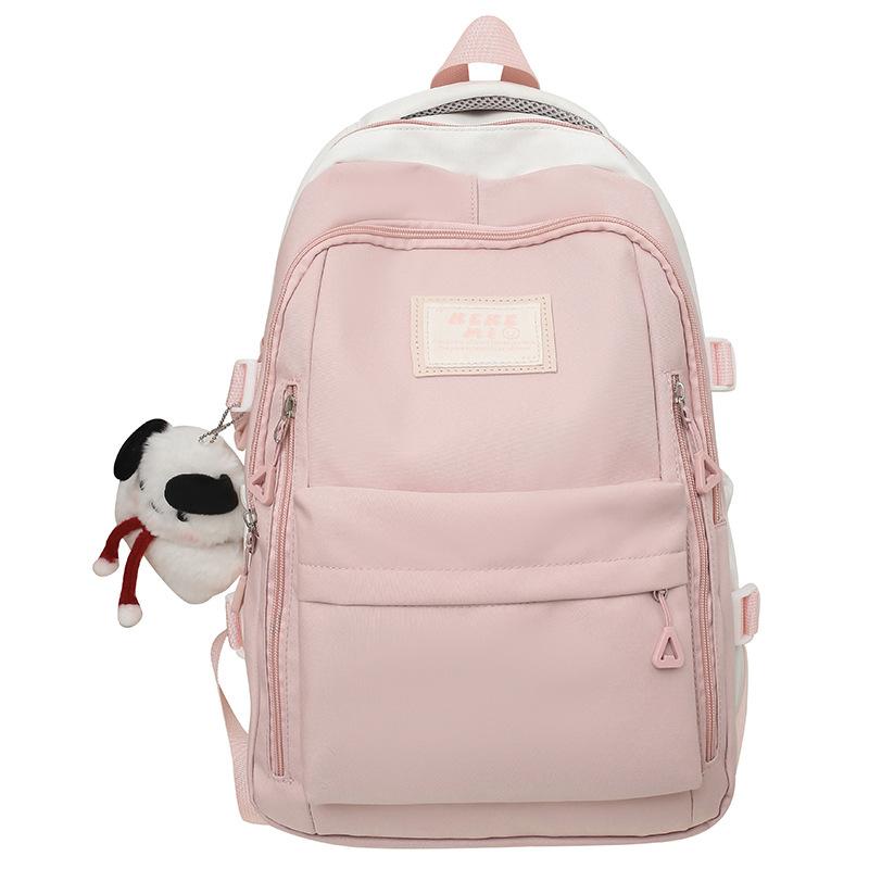 Trendig ryggsäck för kvinnlig högskolestudent, mellanstadieelev, högstadieelev, bokstav, grundskoleelev