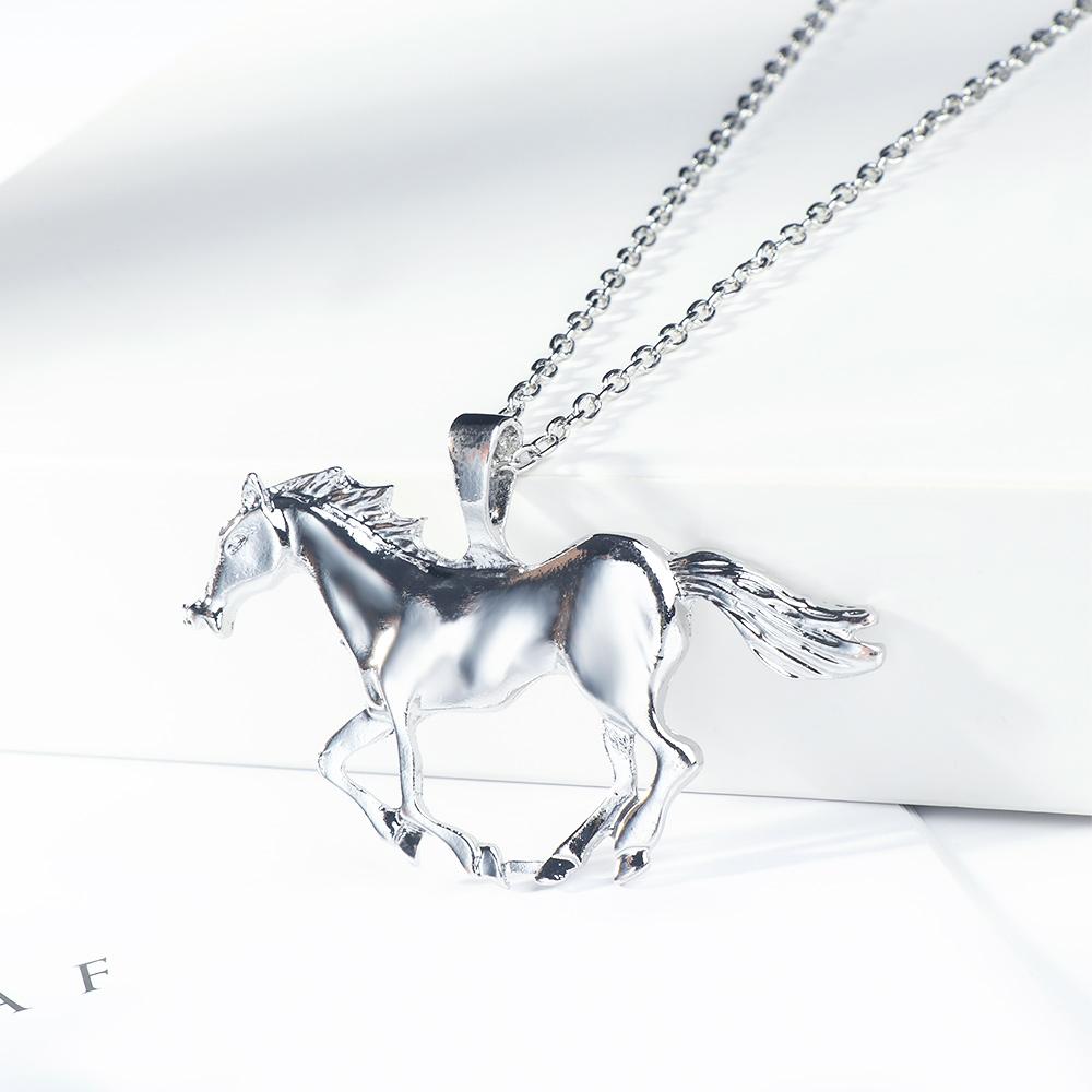 Fashion Jewelry Accessories Silver/Gold Horse Necklace Pony Necklace Pendant Necklace