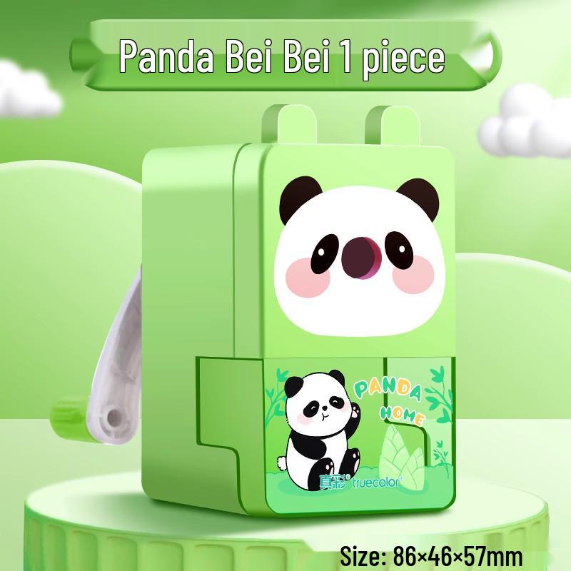 True Color Auto Lead Advance Hand-Crank Sharpener for Elementary Students - Multifunctional, Small, and Ideal for Student Use