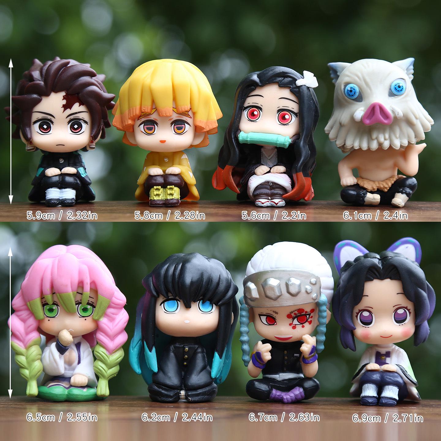Anime Demon Slayer Q Version Figure: Shinobu Kocho & Nezuko Doll Blind Box Decor Gift