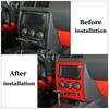 Red ABS Central Control Navigation GPS Panel Trim For Dodge Challenger 2009-2014