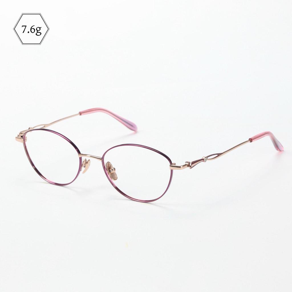 Women's Fashionable Pure Titanium Myopia Eyeglass Frames with Thin Metal Rim, Suitable for Prescription Reading Glasses.