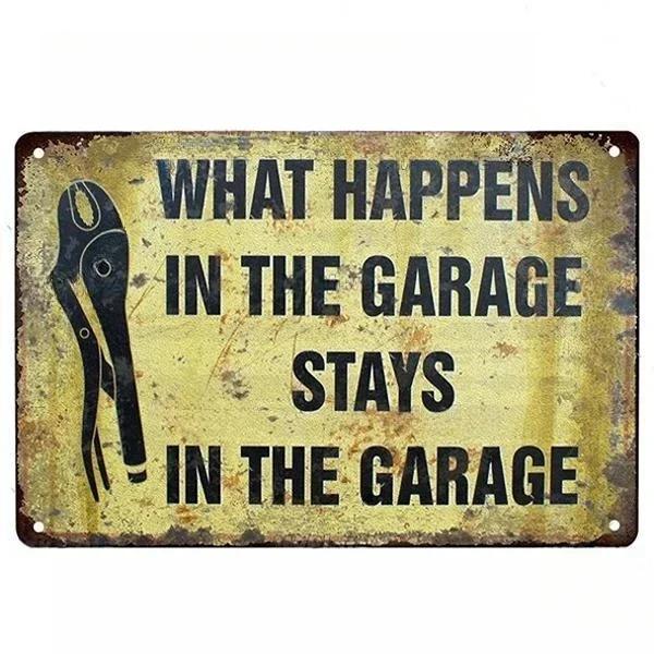 Vintage Dad's Garage Metal Tin Sign Decor Room Decoration Metal Plaque Garage Club Man Cave Bar Sign Poster Home Wall Decor