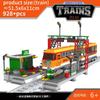 Set Treno Città Treno a Vapore Proiettile Veicolo Merci Stazione Ferroviaria Modello Blocchi da Costruzione Mattoni Binari Rotaia Senza Motore Kit Carrozza Giocattolo per Bambini