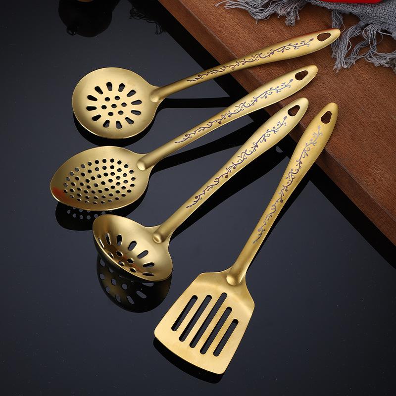 Stainless Steel Spatula Colander Frying Cooking Utensils Wholesale Shovel Hot Pot Household Kitchen Set Utensil Tools Gadgets