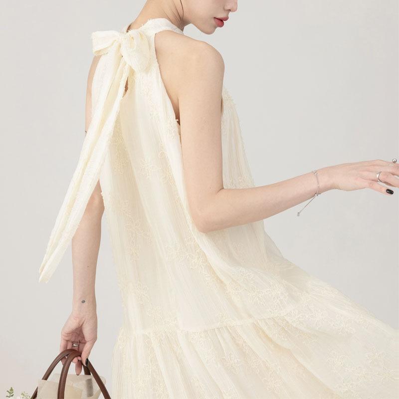 

Цветочный узор, подтяжки с круглым вырезом, свободная длинная юбка, летнее платье, повседневные платья для пляжного отдыха L