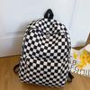 Schachbrett-Laptop-Rucksack für Damen - Modischer Print-Umhängetaschen-Set, Mehrere Taschen, Verstellbare Träger, Campus-Pendler-Essentials