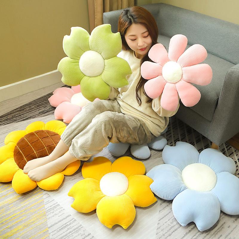 40/50/68cm Entzückende Pflanzen Kissen Gefüllt Weich Sonnenblume Sakura Gänseblümchen Blumen Sitzkissen Requisiten Sofa Heimdekoration Geschenke