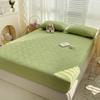 Quilted Mattress Cover Embossed Bed Sheet Mattress Protector Home Textile Solid Color Bed Cover Mattress Cover Thick Soft Cushion Bedding NoPillowcase