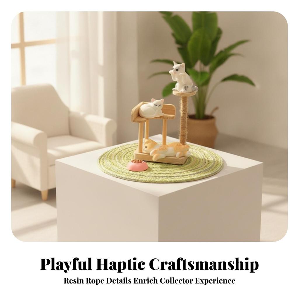 Miniature Cat Tree Cute Decoration Compact for Photo Styling, Photographers
