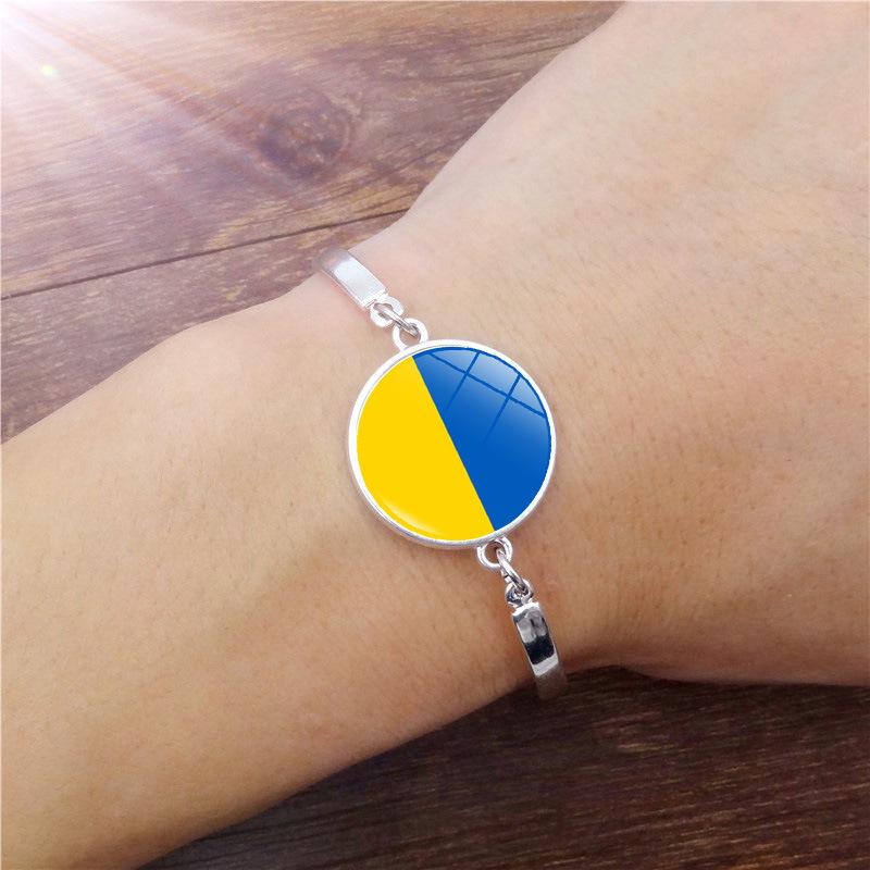 Hand-Woven Creative Beads Bracelet – Blue & Yellow Ukrainian Design