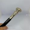 Brass Nickel Victorian Handle Walking Stick Black Shaft Elegant Handmade Cane