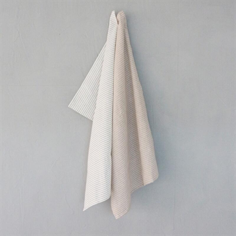 Linen Stripe Kitchen Cloth 2 (Choose 1 of 2 colors) ivory