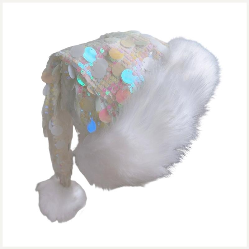 Christmas Sequins Santa Hats Holiday Cap Fashion Winter Accessory Christmas Costume Hat For Parties And Celebrations