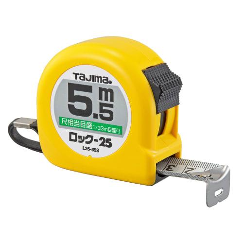 

Tajima Convex 5.5m x 25mm Locking Scale with 25 Shaku Equivalent Graduations, L2555SBL