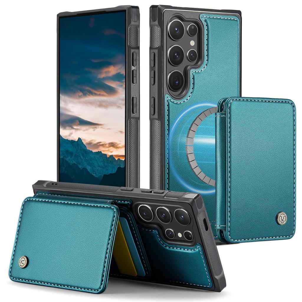 JEEHOOD-J05 for Samsung Galaxy S26 Ultra S25 S24 Plus FE Removable 2-in-1 Separable Flip Wallet Premium PU Leather Case Card Holder Phone Back Cover