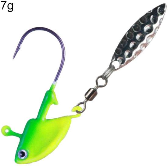 MUQZI Sports Accessory Stainless Steel Luminous Fishing Lures Bait Tackle Tools with Rotating Sequins