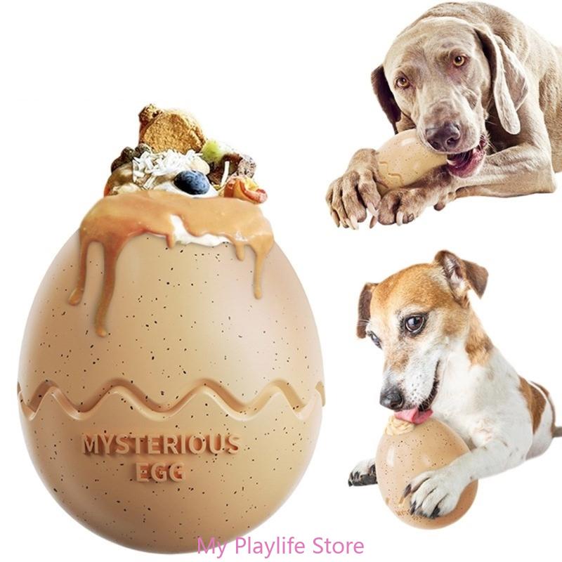 

Dog Chew Toy TPR Fillable Treat Ball Teething Toy for Aggressive Chewers Leak Toy for Teeth Clean Training абрикосовый