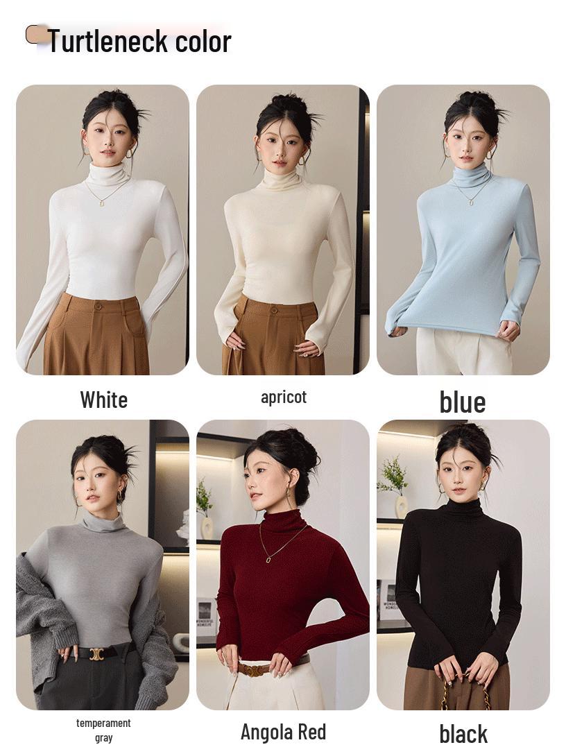 

Women s Lyocell Mink Cashmere Protein Base Layer Top: Stretchy, Slimming, Versatile, Warm, Long Sleeve, Half-High Neck for Autumn/Winter. L (Recommended 60-80 kg)