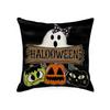 Halloween Decorative Linen Throw Pillow Cover With Single Sided Print (Pillow Insert Not Included)