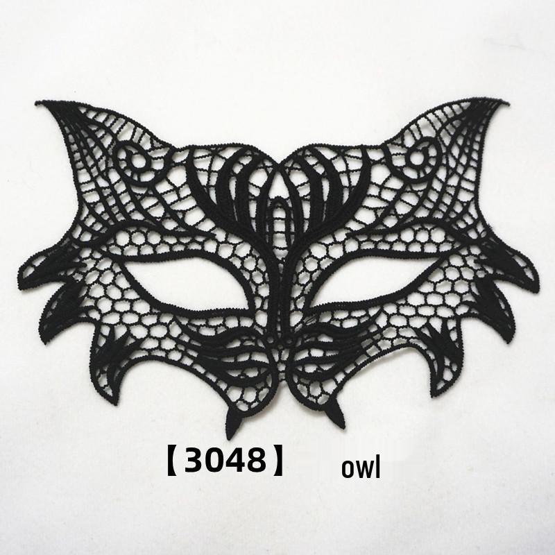 Schwarze Spitzen-Königinnen-Augenmaske für Halloween- und Weihnachtsfeier