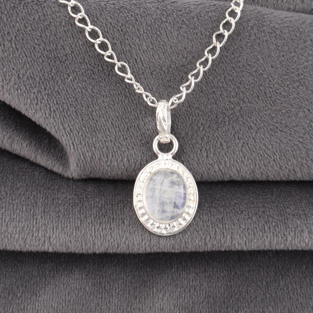 Rainbow Moonstone Jewelry, 925 Solid Sterling Silver Pendant Jewelry, Handmade Pendant Gemstone Jewelry For Women