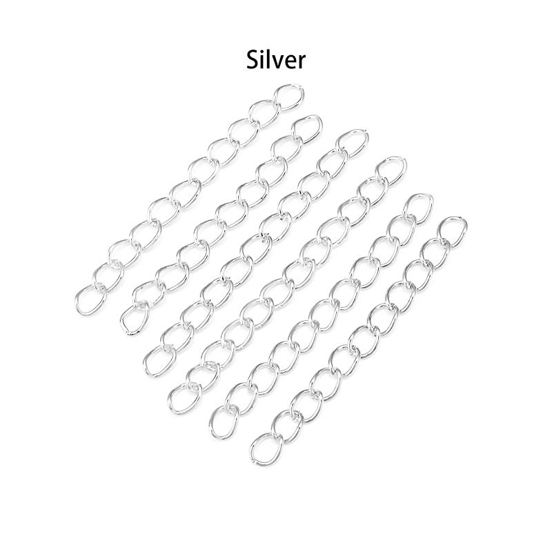 100 pièces/Lot 50mm 70mm Chaînes de Queue en Gros Chaîne d'Extension Allongée pour Bracelets Colliers Fabrication de Bijoux DIY Vente en Gros