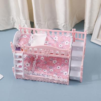 16cm patrová postel pro panenky Doplňky hraček pro přikrývku Polštář House European Princess Bed