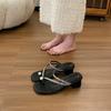 Fashion Square Heel Slippers Soft Shoes Woman 2025 Rubber Flip Flops String Bead Pantofle Luxury Slides Block Comfort Hawaiian New
