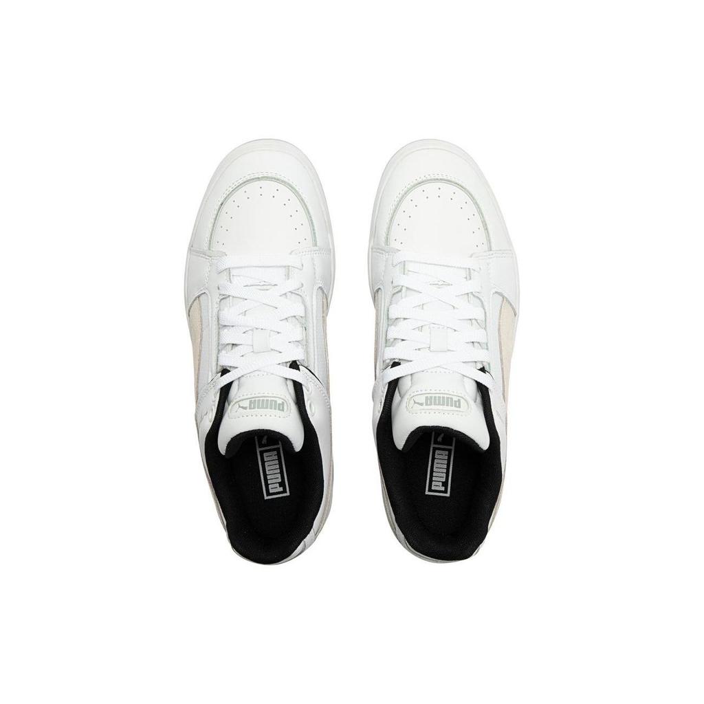 Puma Slipstream Retro Sum Fabric Synthetic Leather Low-Top Sneakers Unisex Sneakers White Gray Gold 386528-02