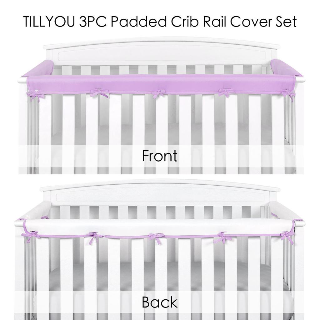 Soft Crib Rail Cover Set - 3-Piece Baby Anti-Chewing Guard Rails