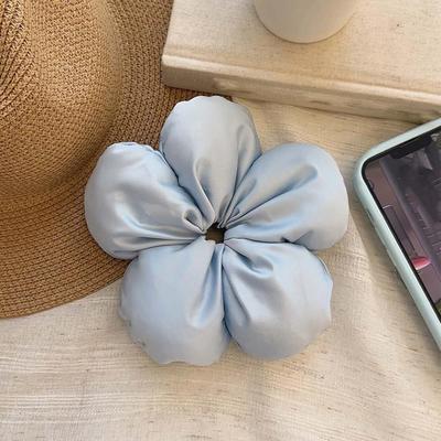 Solid Color Hair Tie Elegant Flower Hair Tie Set for Women 3d Sponge Hair Band with Safe Elastic Rope High-quality for Summer